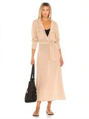 ACACIA Georgia Tencel Dress Chai | Size Small | Retail $242 RARE